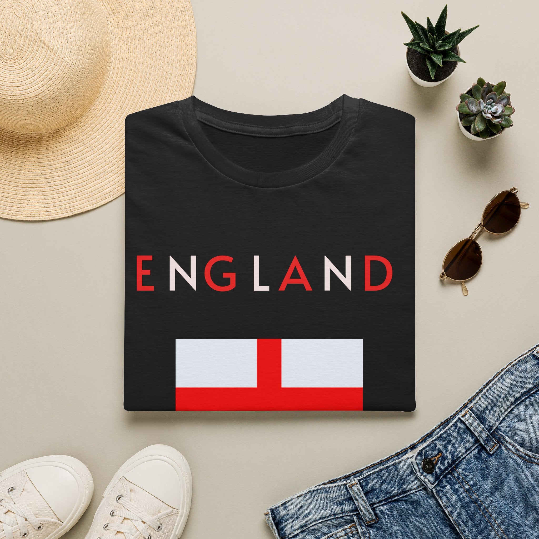 England Flag T‑Shirt — Minimal St. George’s Cross Tee