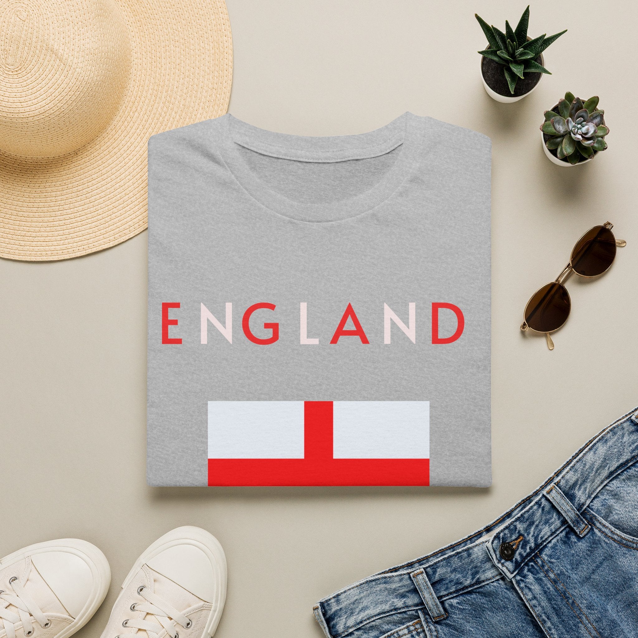 England Flag T‑Shirt — Minimal St. George’s Cross Tee