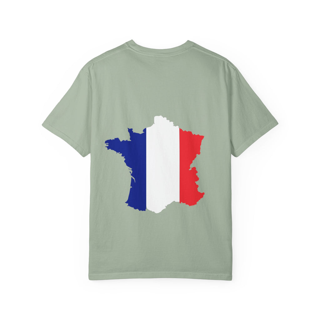 France Flag T-Shirt — Tricolore Map & FR CE Graphic