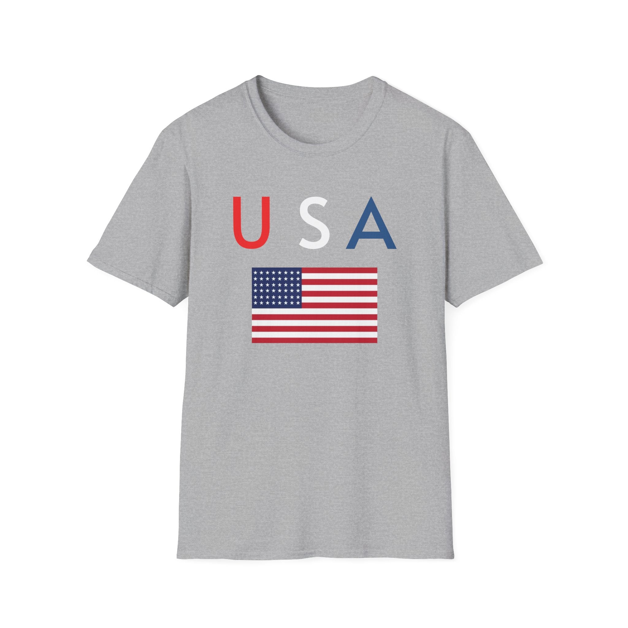 USA Flag Tee — Patriotic U A Graphic T-Shirt