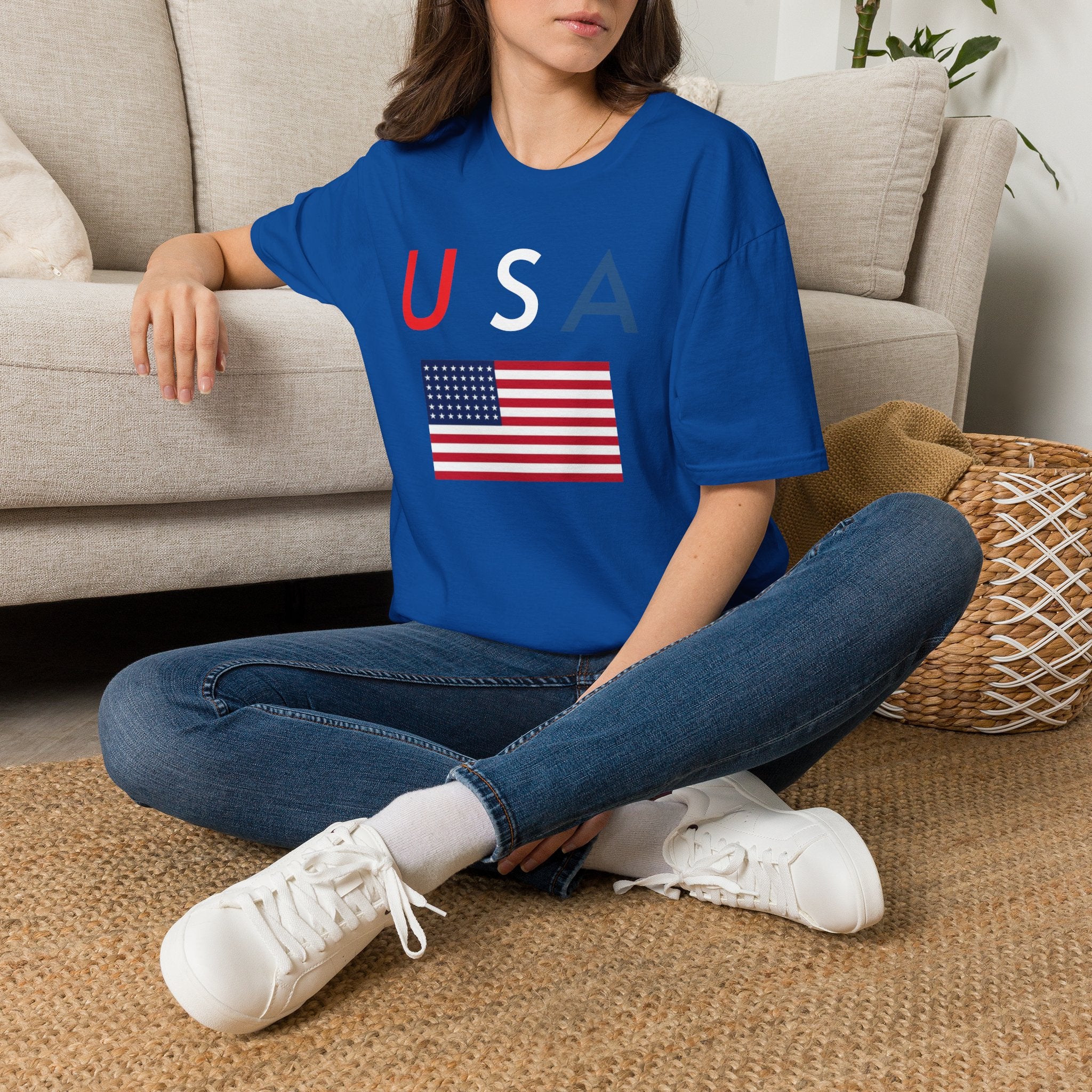 USA Flag Tee — Patriotic U A Graphic T-Shirt