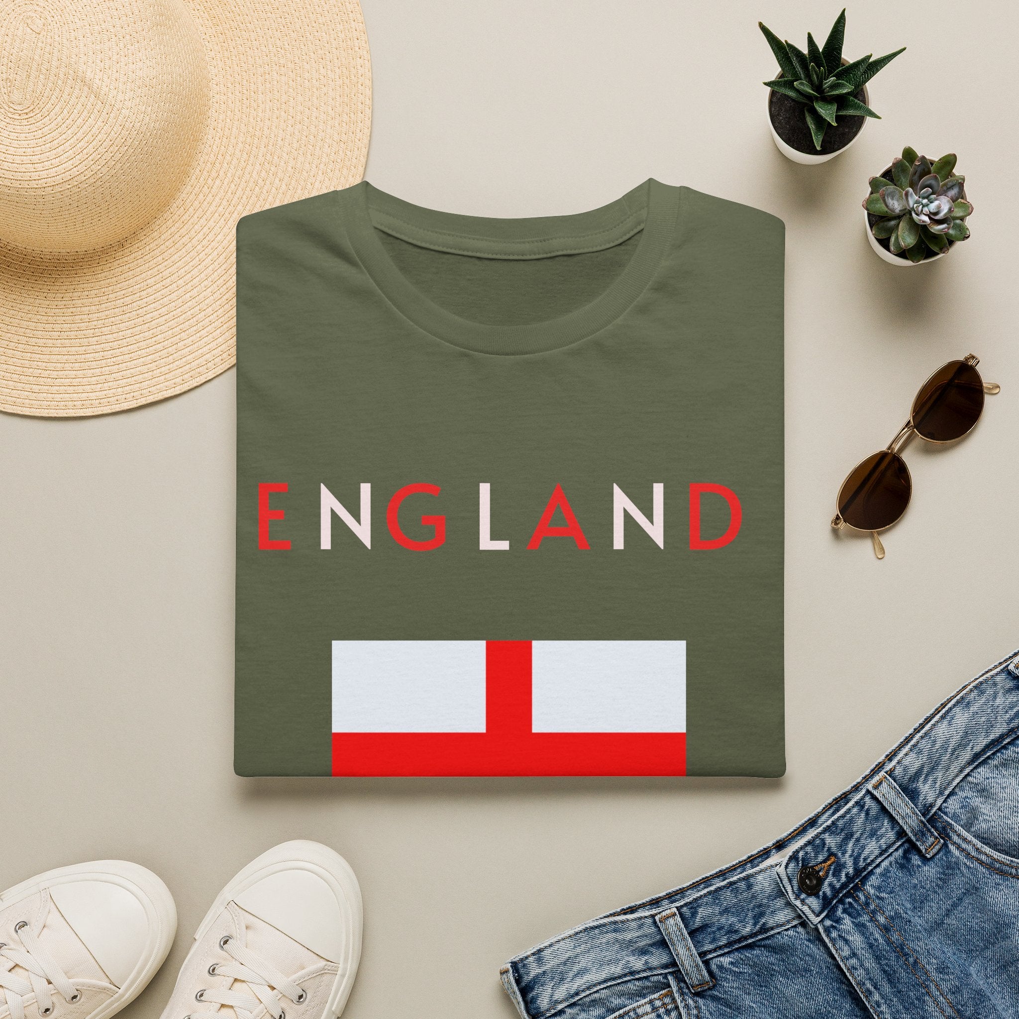 England Flag T‑Shirt — Minimal St. George’s Cross Tee
