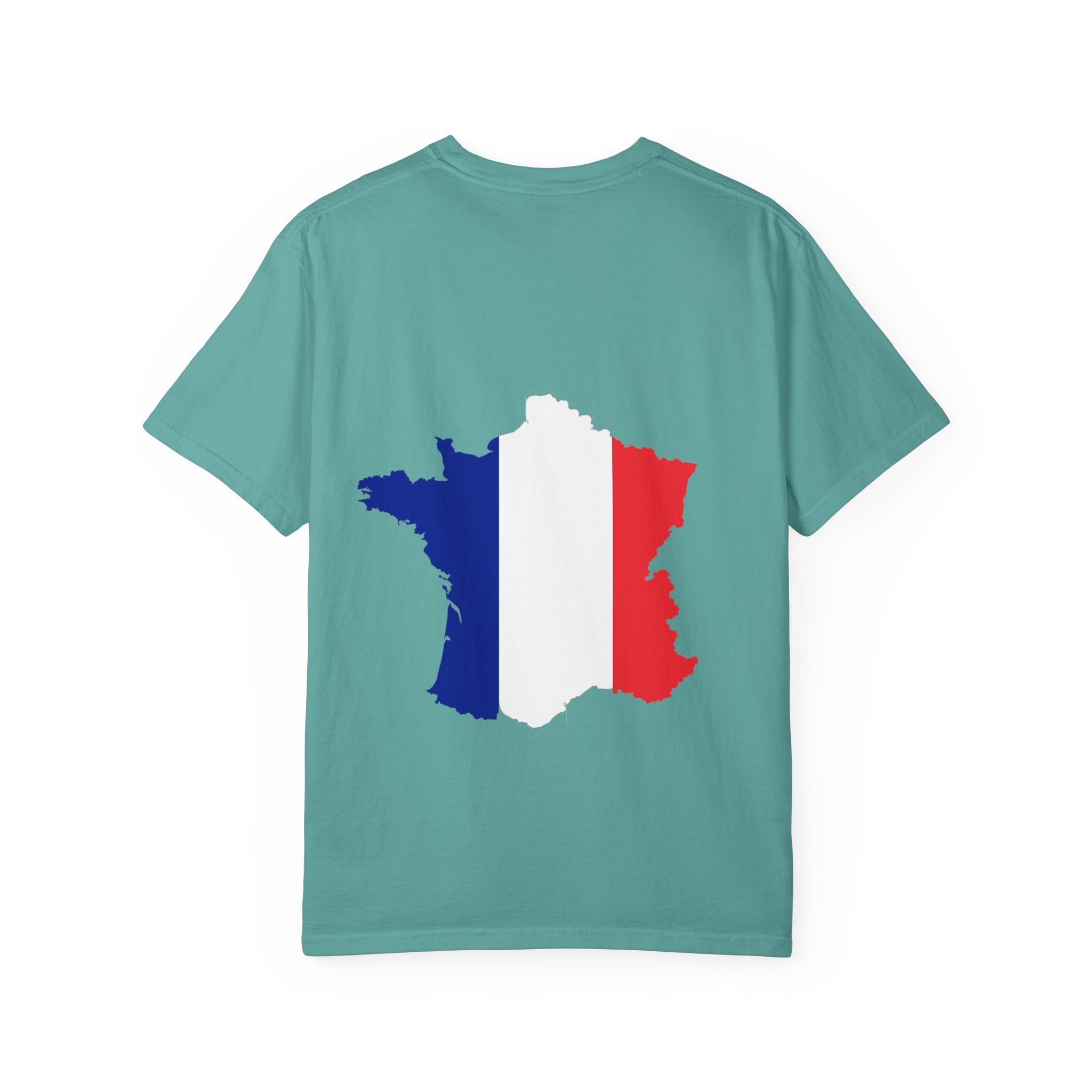 France Flag T-Shirt — Tricolore Map & FR CE Graphic