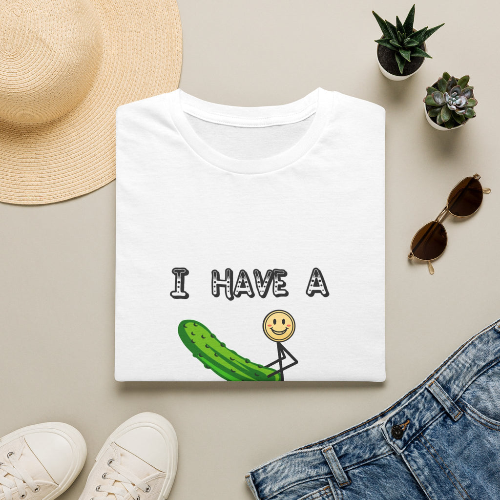 Funny “I Have A Big Pickle” T-Shirt — Cute Stick Figure Gag Tee