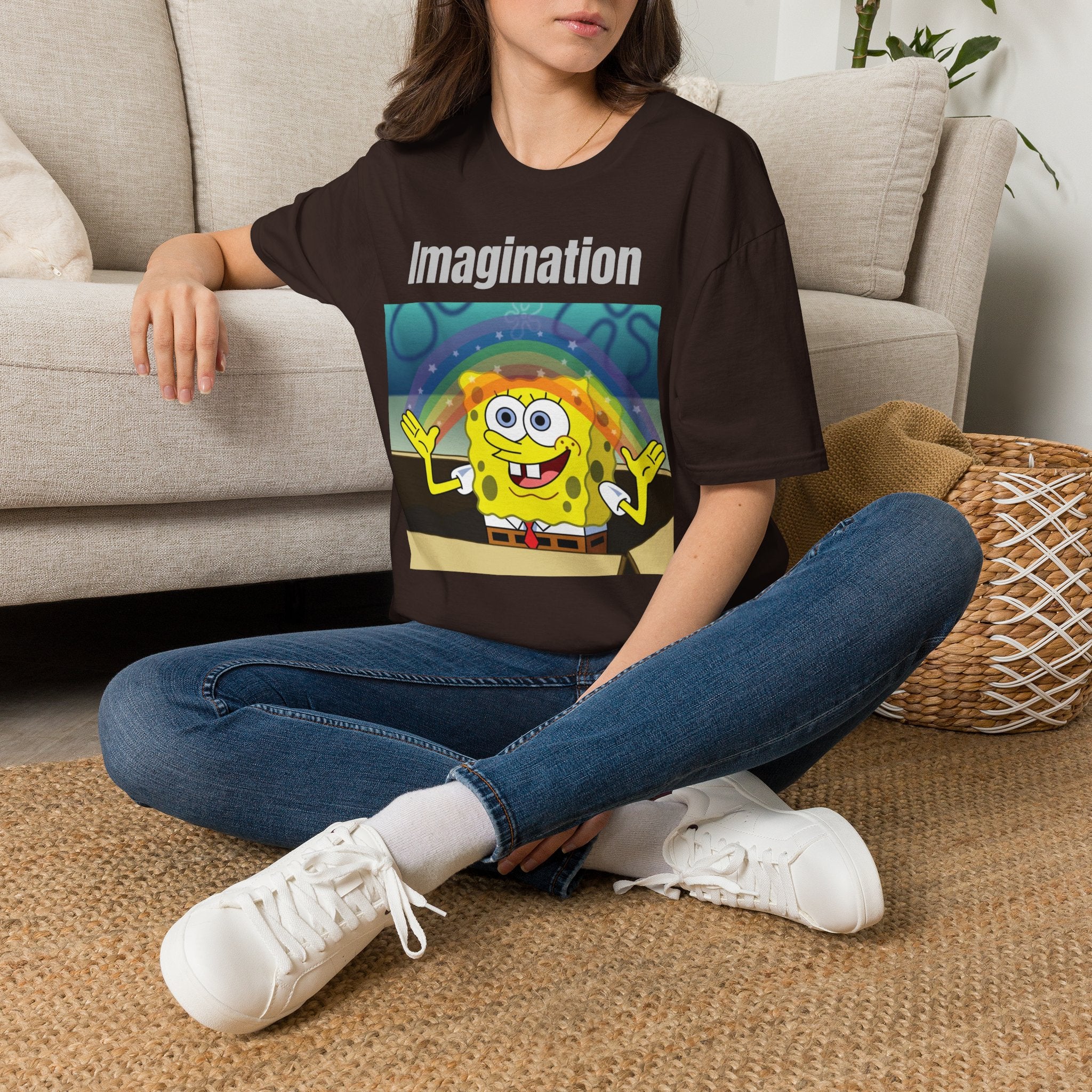 Imagination SpongeBob T-Shirt — Rainbow Cartoon Graphic Tee