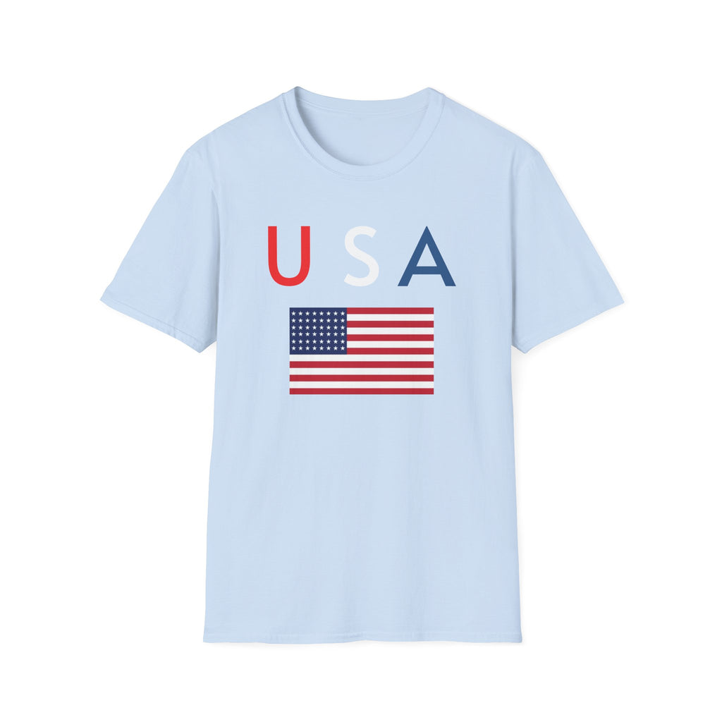 USA Flag Tee — Patriotic U A Graphic T-Shirt