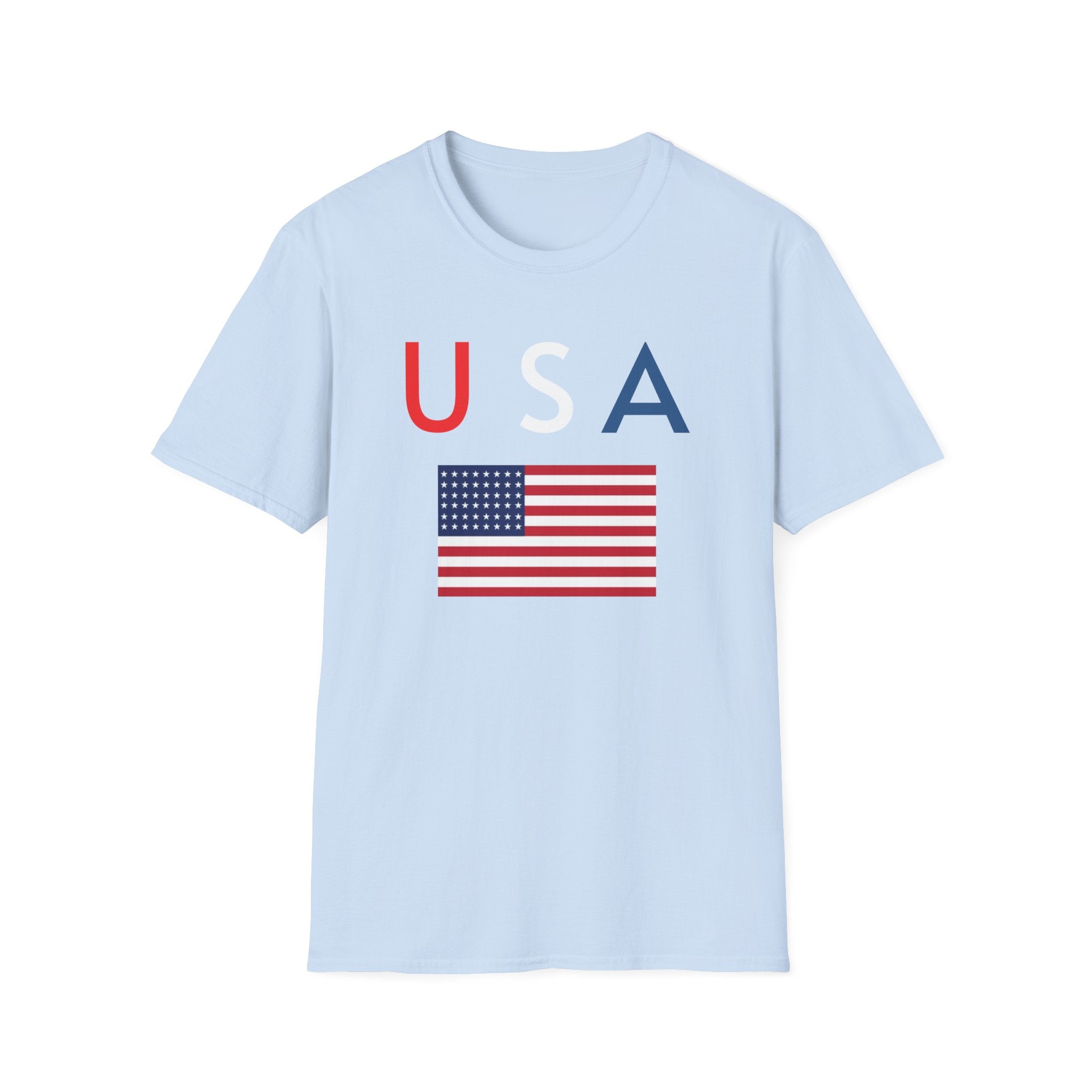 USA Flag Tee — Patriotic U A Graphic T-Shirt