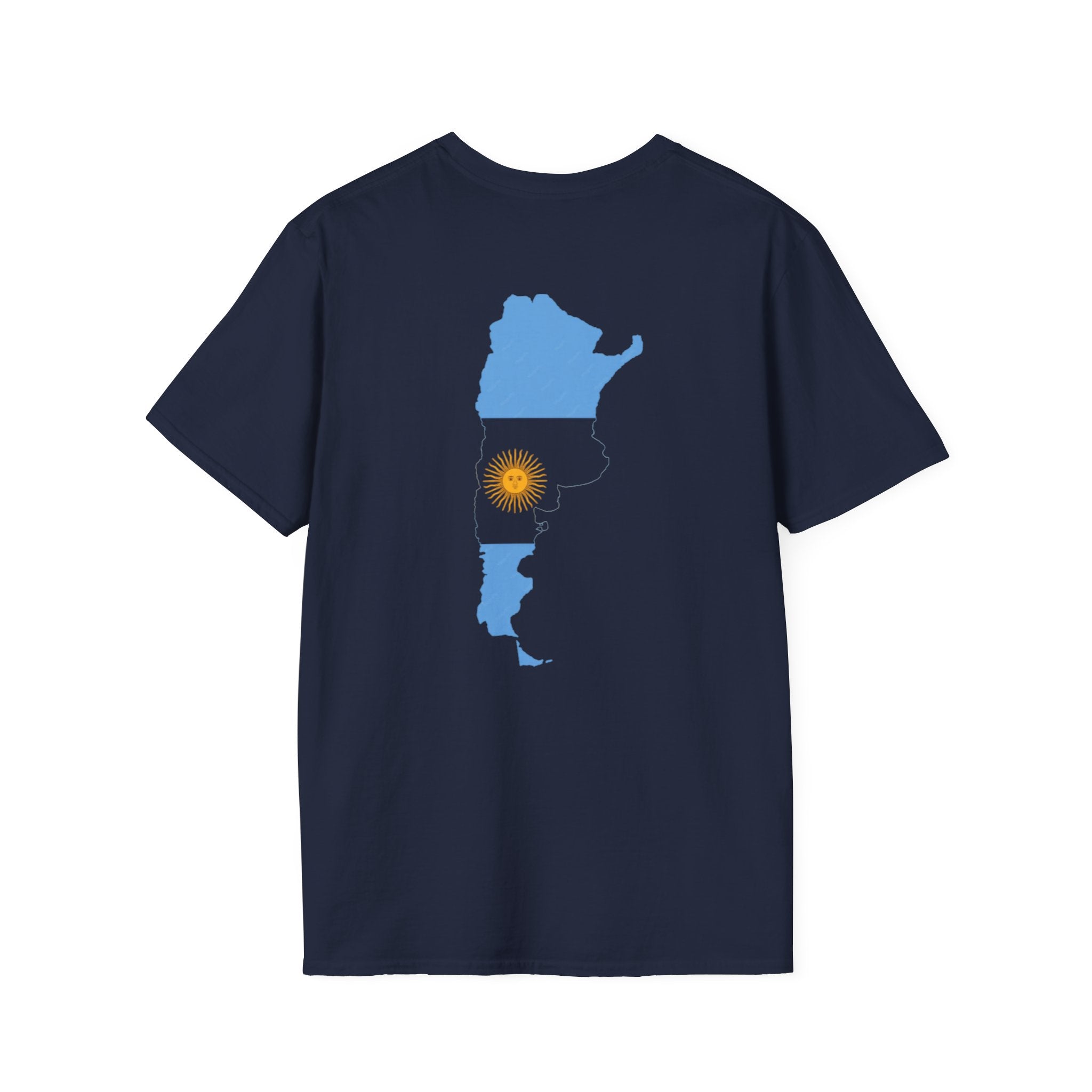 Argentina Flag T-Shirt — Retro Blue White Sun Soccer Fan Tee