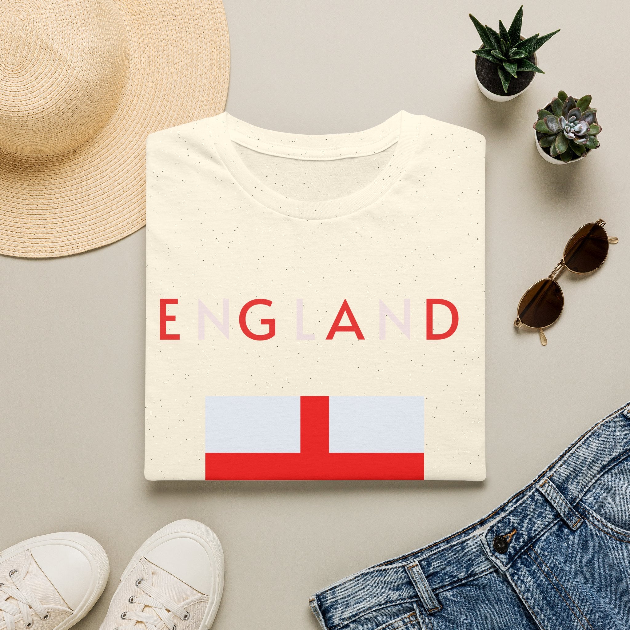 England Flag T‑Shirt — Minimal St. George’s Cross Tee