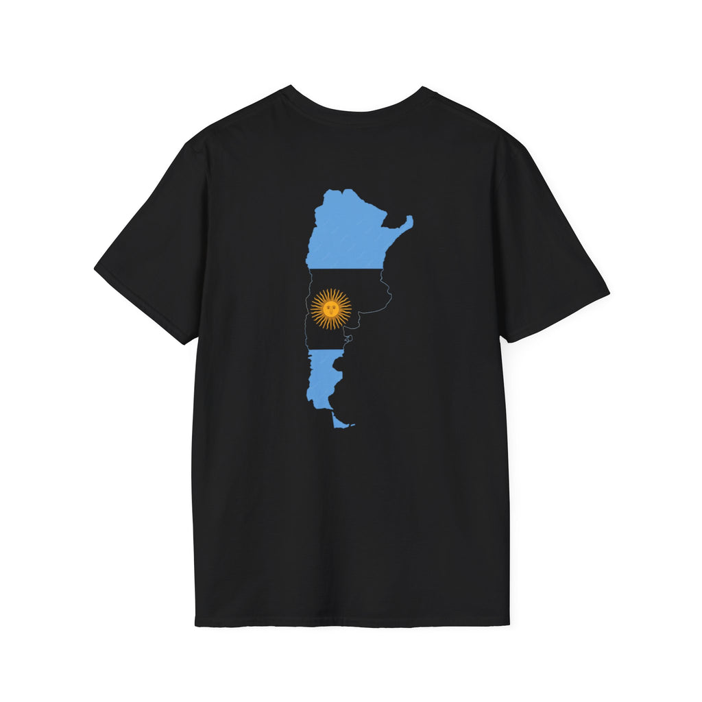 Argentina Flag T-Shirt — Retro Blue White Sun Soccer Fan Tee