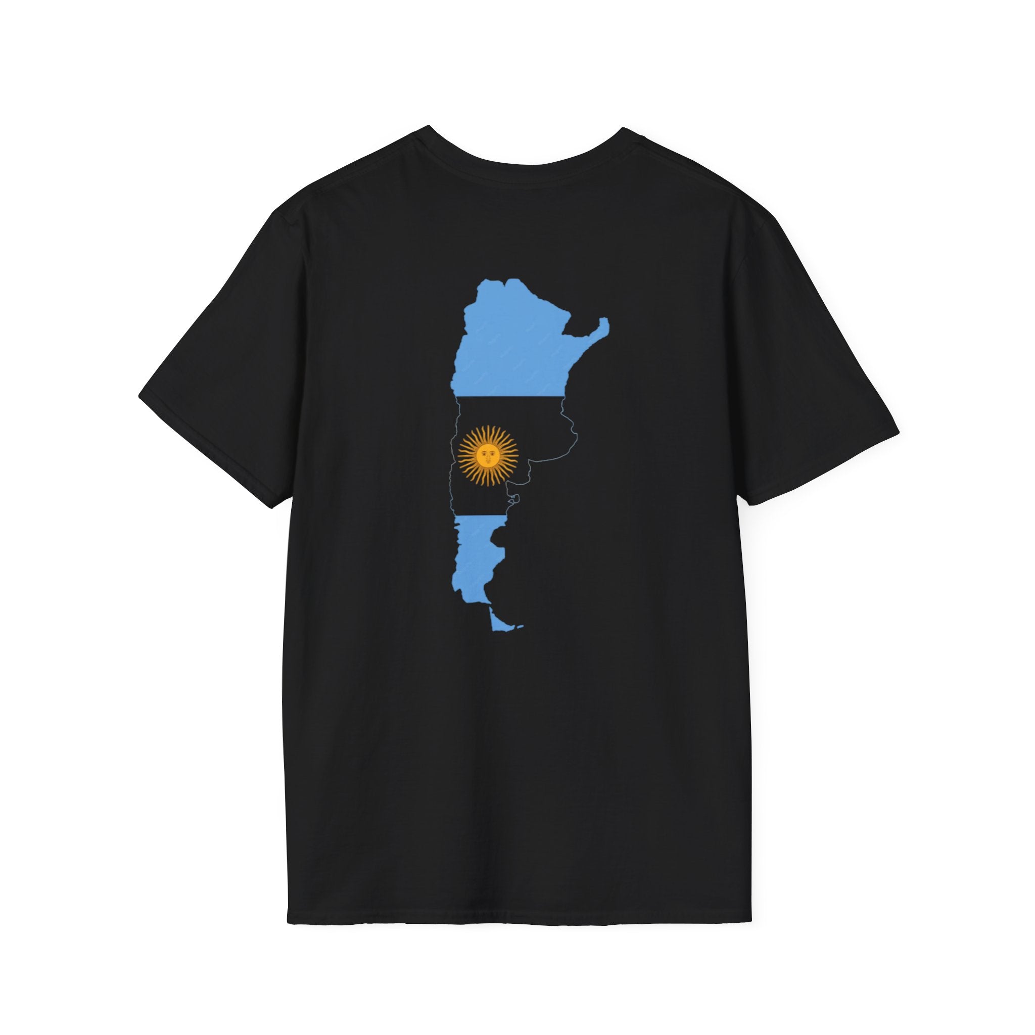 Argentina Flag T-Shirt — Retro Blue White Sun Soccer Fan Tee