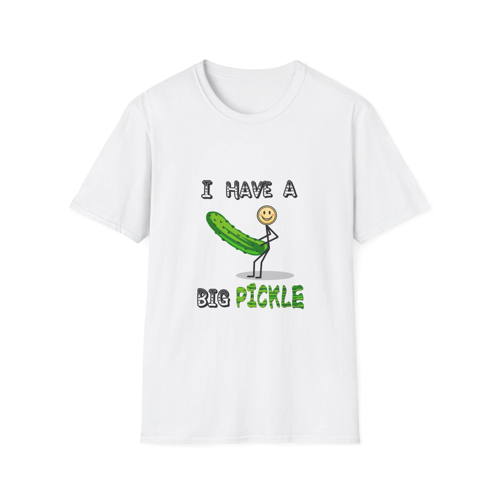 Funny “I Have A Big Pickle” T-Shirt — Cute Stick Figure Gag Tee