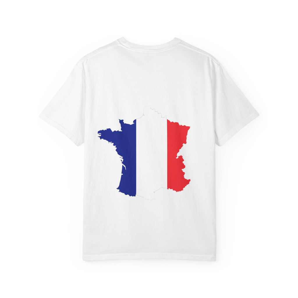 France Flag T-Shirt — Tricolore Map & FR CE Graphic