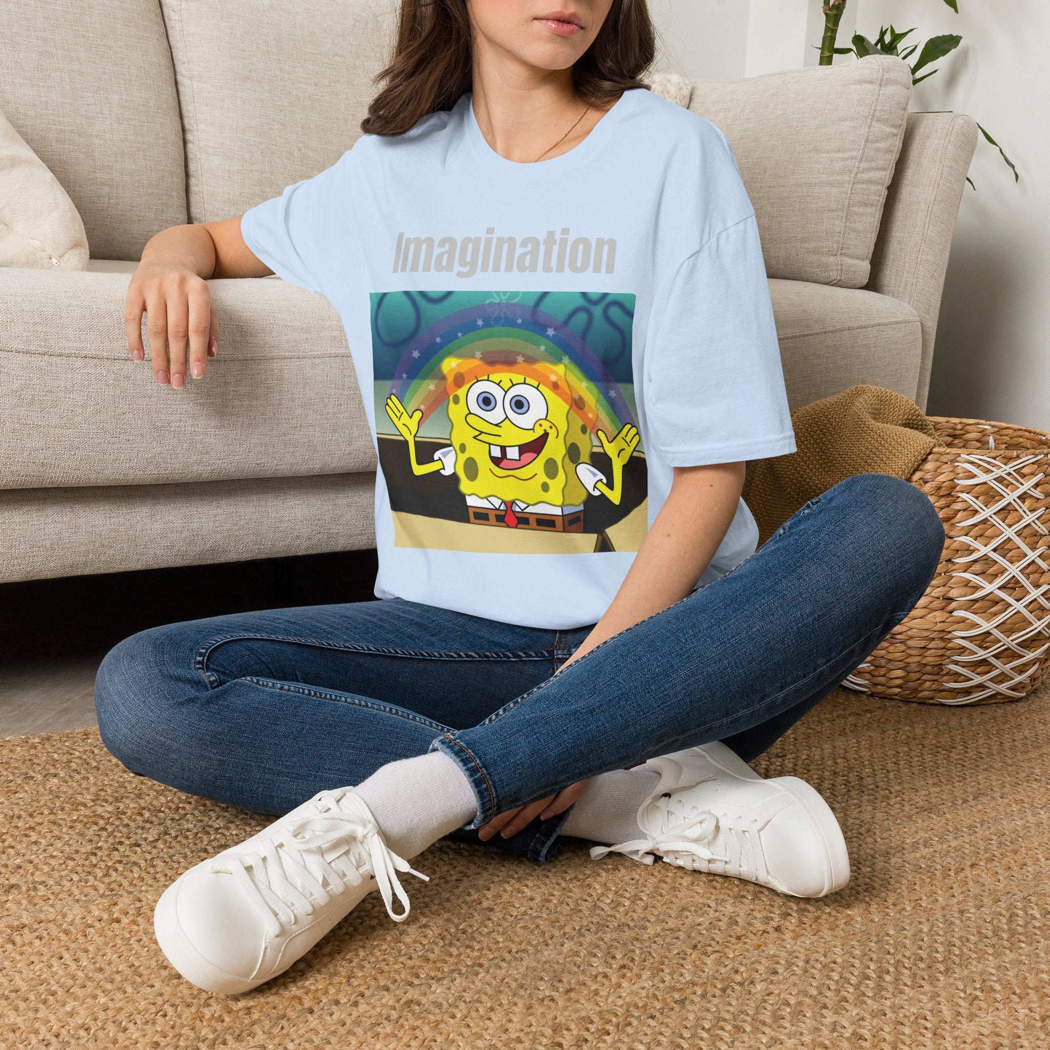 Imagination SpongeBob T-Shirt — Rainbow Cartoon Graphic Tee