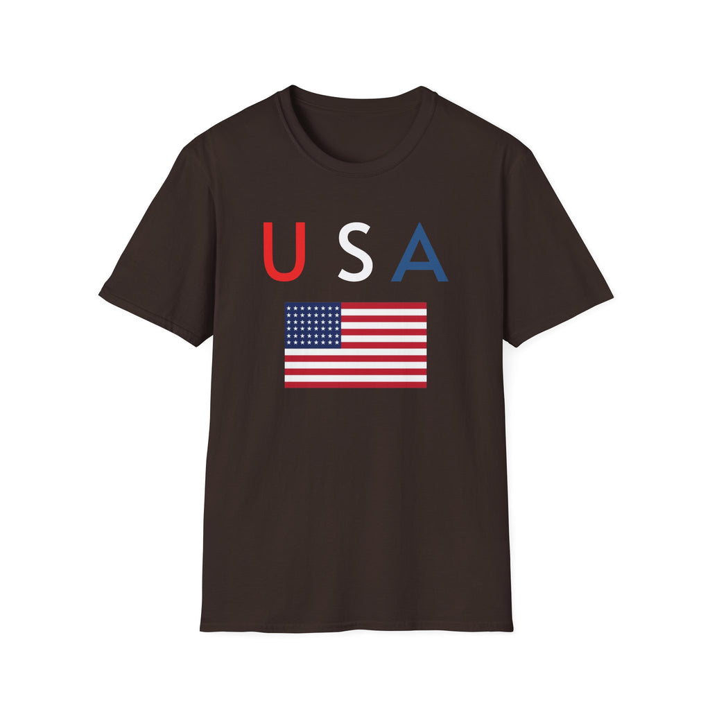 USA Flag Tee — Patriotic U A Graphic T-Shirt