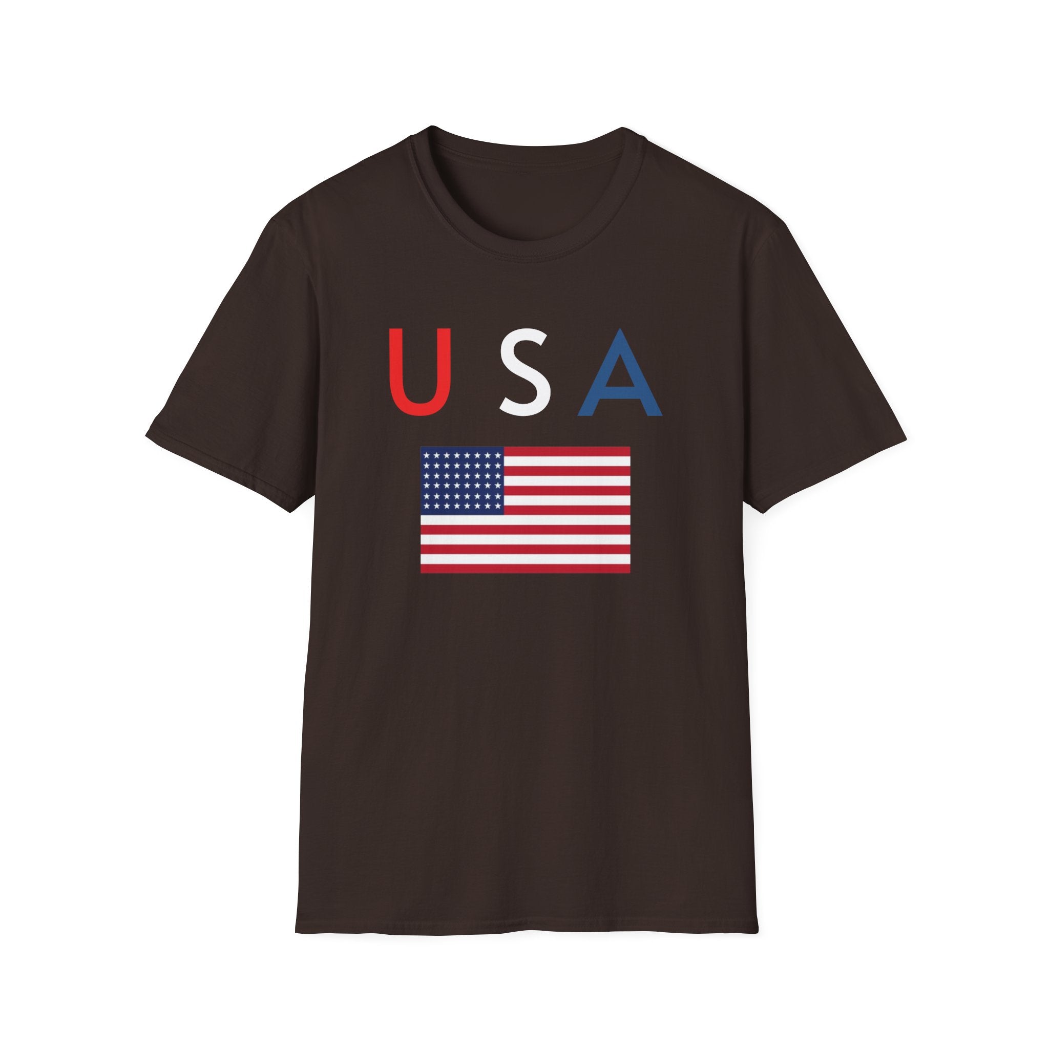 USA Flag Tee — Patriotic U A Graphic T-Shirt