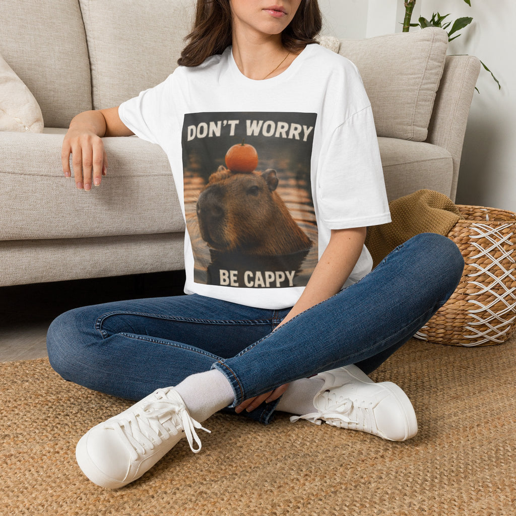 Don't Worry Be Cappy T-Shirt — Funny Capybara Animal Tee