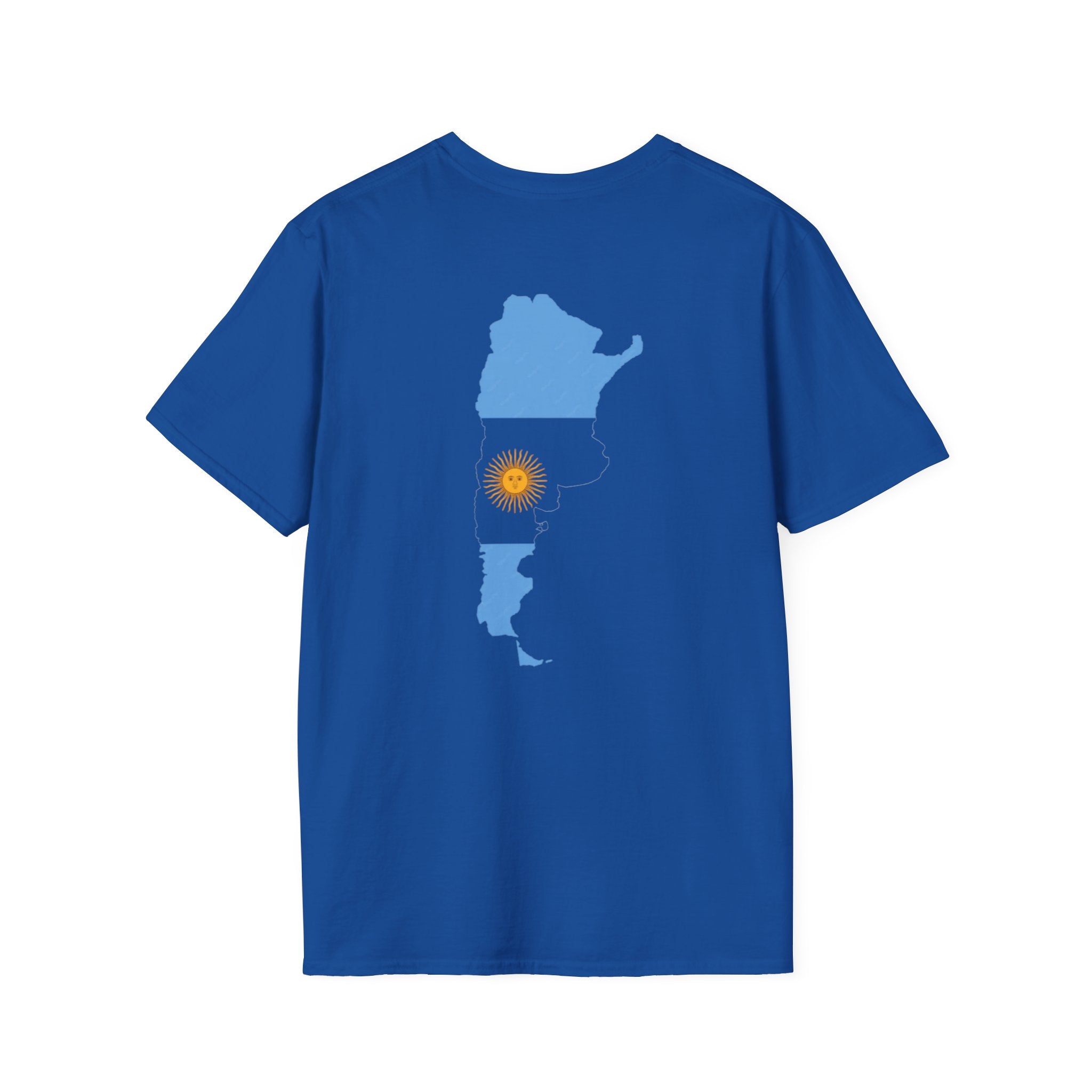 Argentina Flag T-Shirt — Retro Blue White Sun Soccer Fan Tee