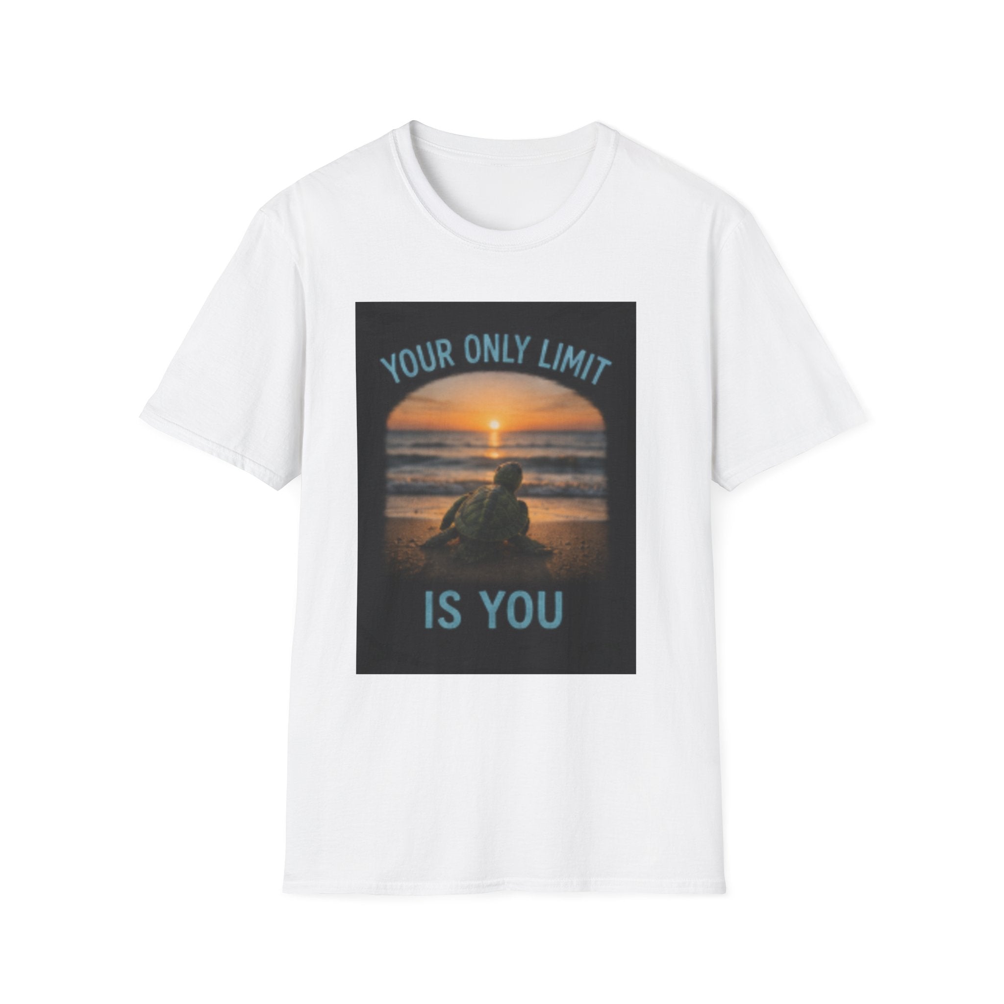 Your Only Limit Is You Sunset T-Shirt — Inspirational Beach Motivational Tee
