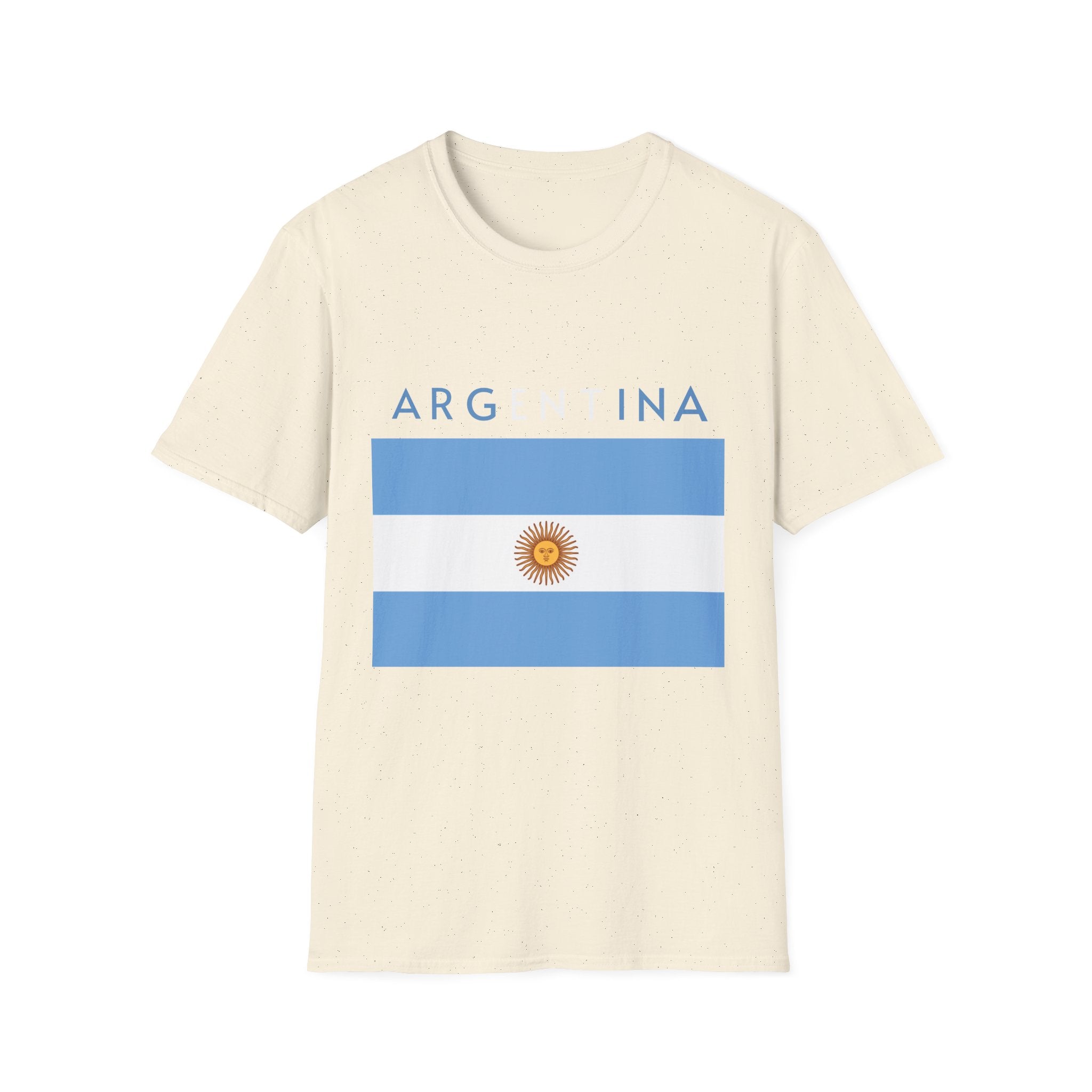 Argentina Flag T-Shirt — Retro Blue White Sun Soccer Fan Tee