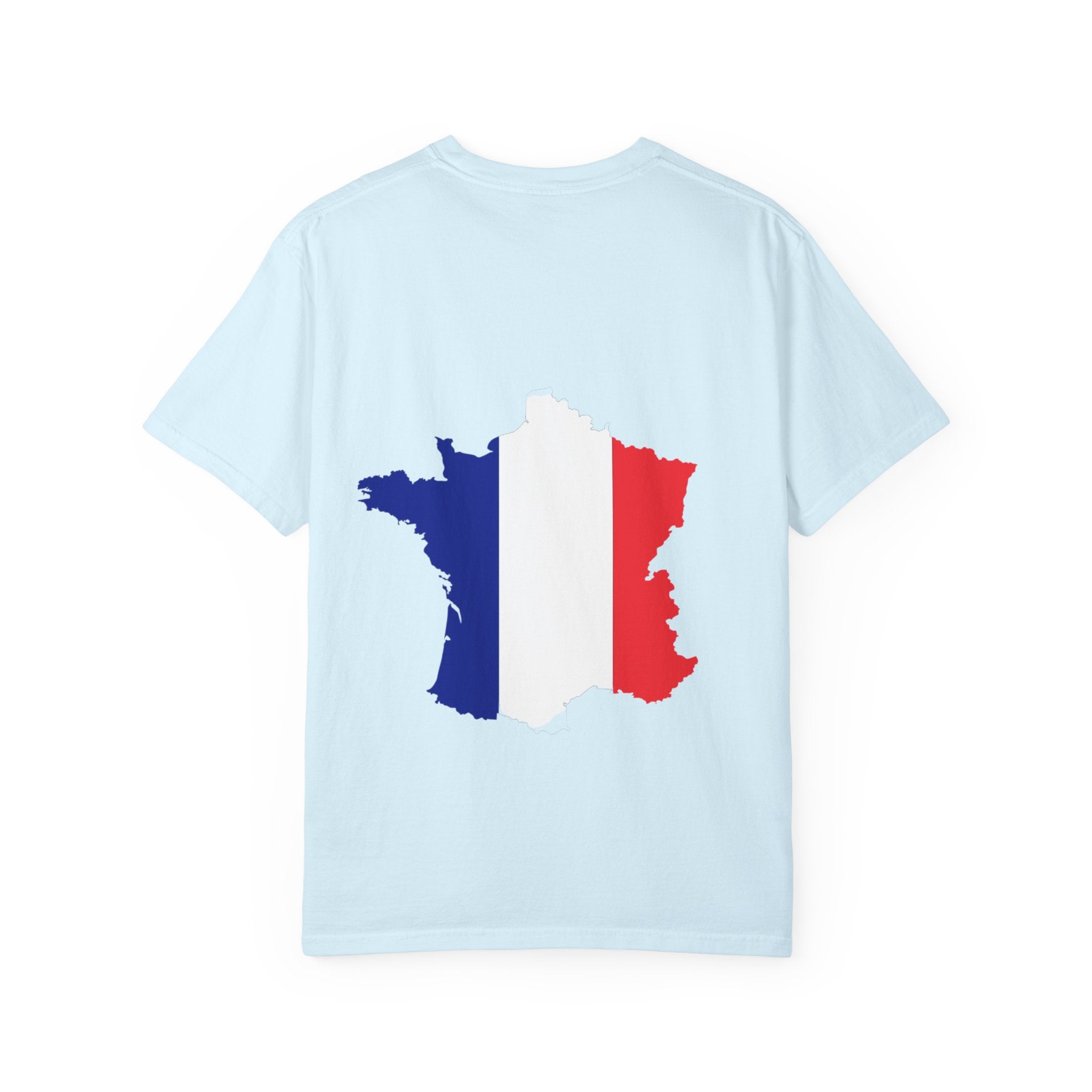 France Flag T-Shirt — Tricolore Map & FR CE Graphic