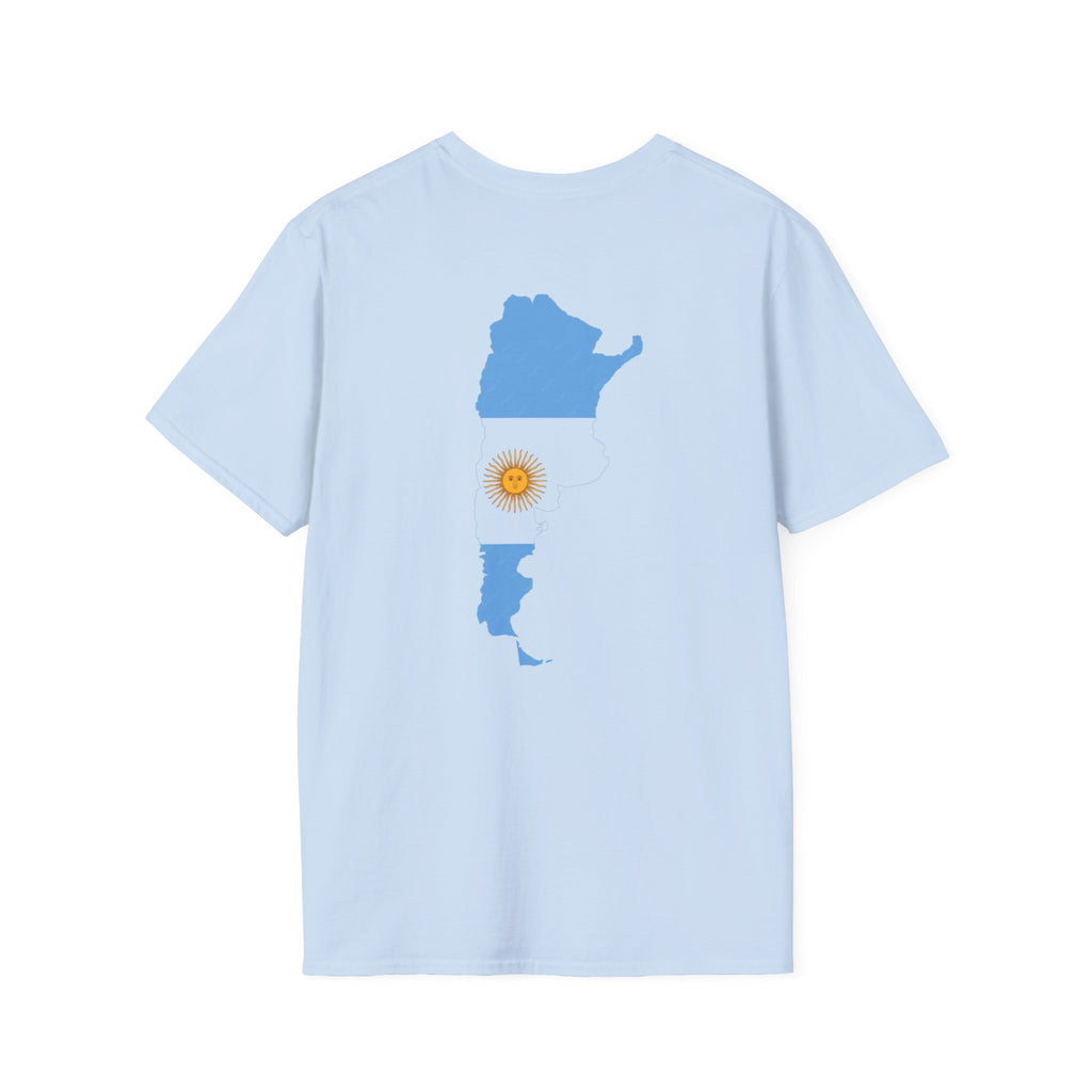 Argentina Flag T-Shirt — Retro Blue White Sun Soccer Fan Tee