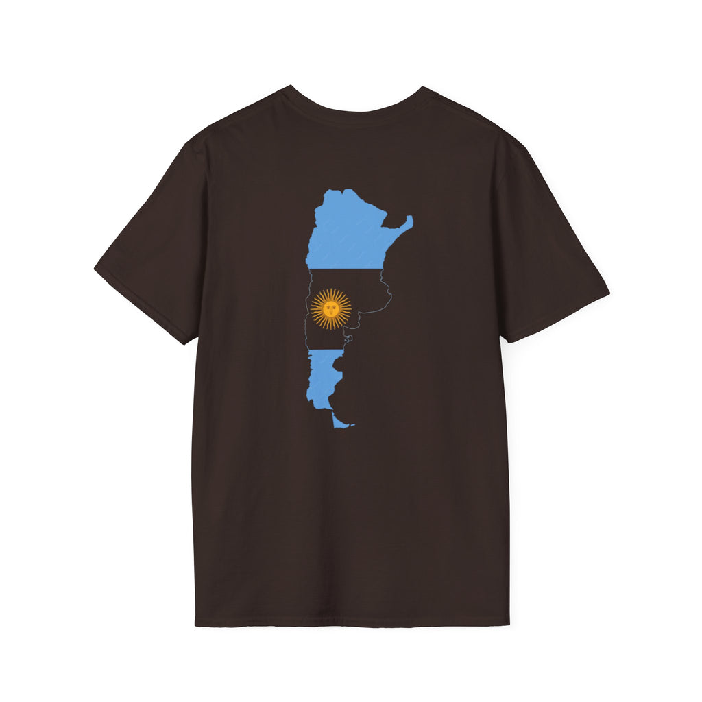 Argentina Flag T-Shirt — Retro Blue White Sun Soccer Fan Tee