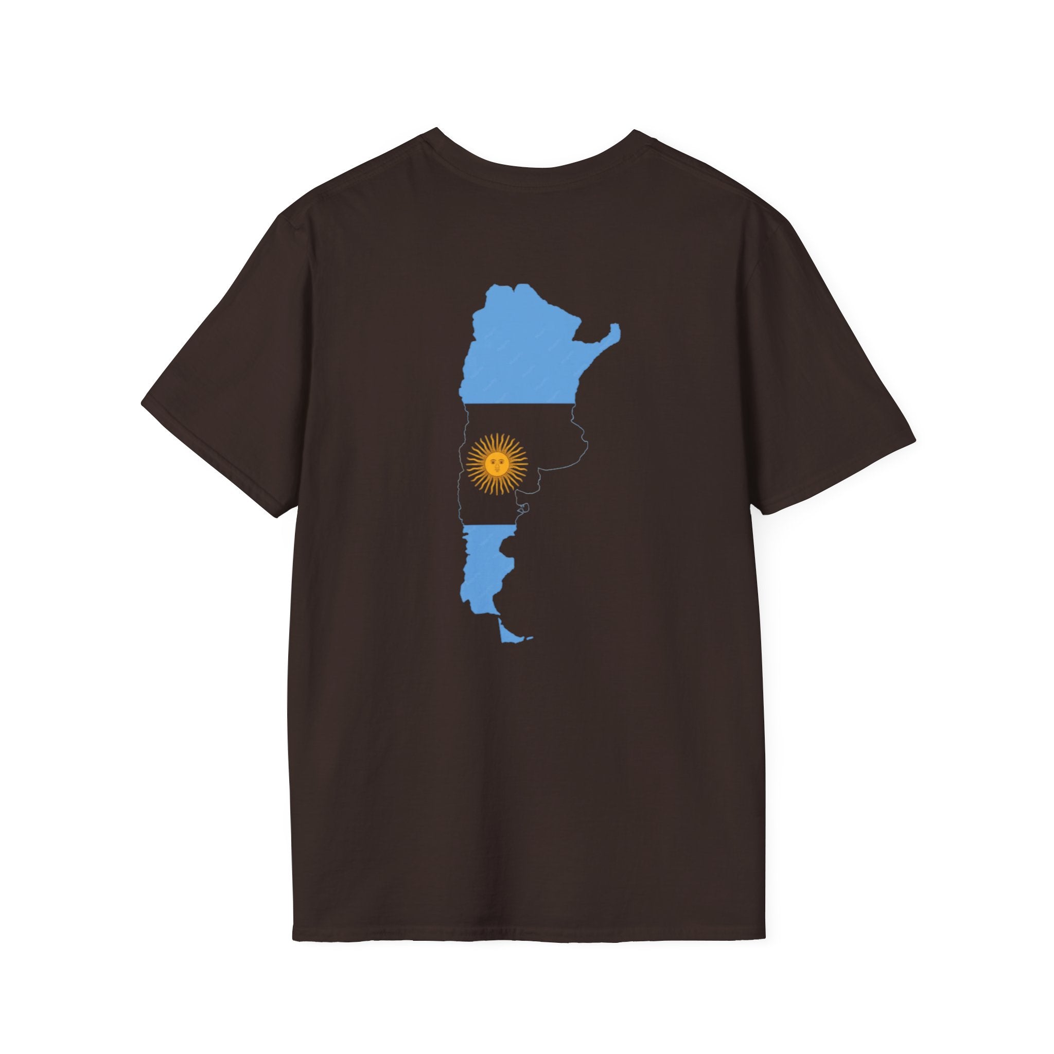 Argentina Flag T-Shirt — Retro Blue White Sun Soccer Fan Tee