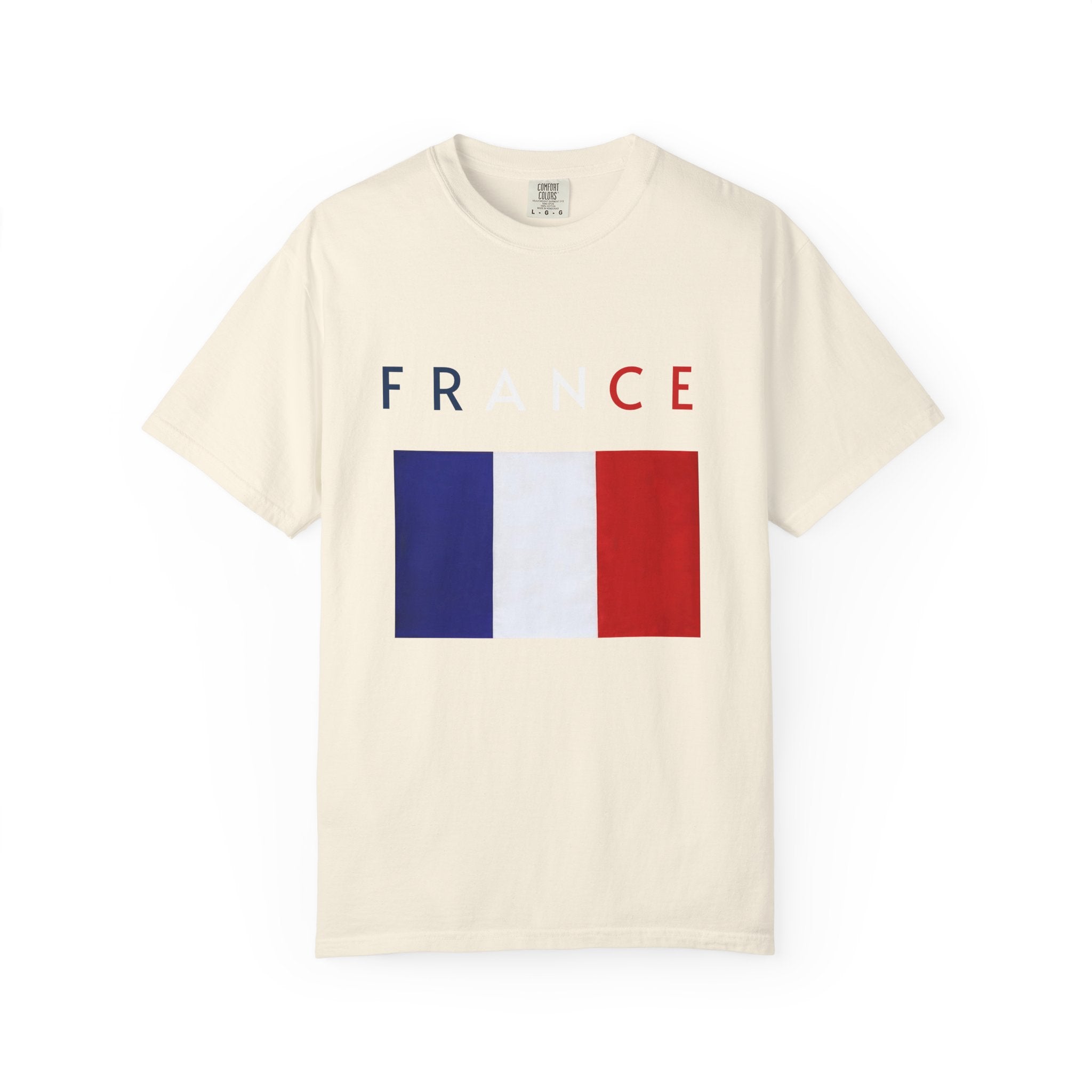 France Flag T-Shirt — Tricolore Map & FR CE Graphic