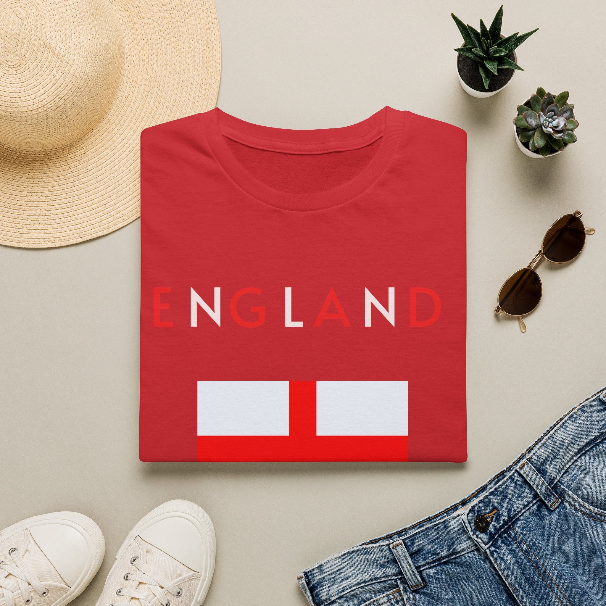 England Flag T‑Shirt — Minimal St. George’s Cross Tee