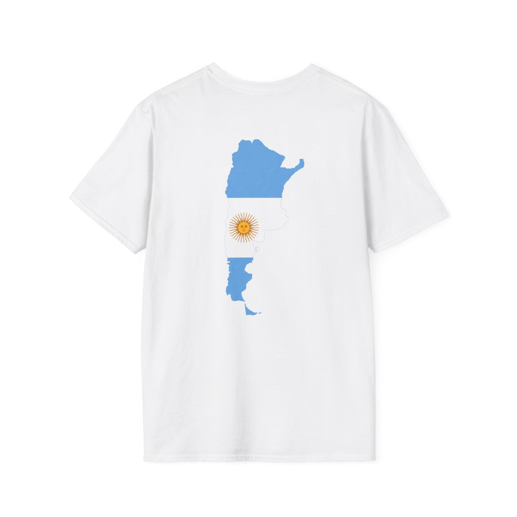 Argentina Flag T-Shirt — Retro Blue White Sun Soccer Fan Tee