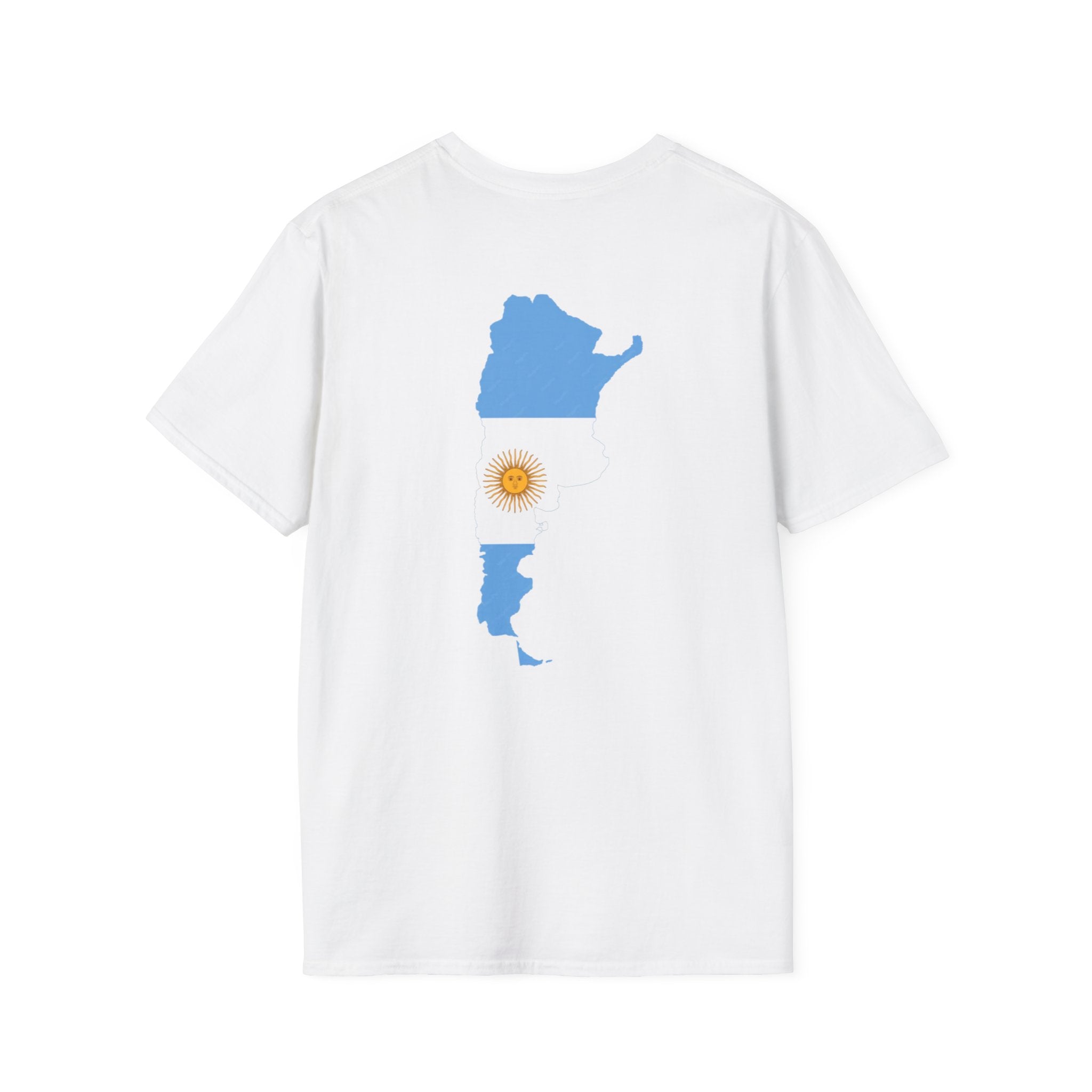 Argentina Flag T-Shirt — Retro Blue White Sun Soccer Fan Tee