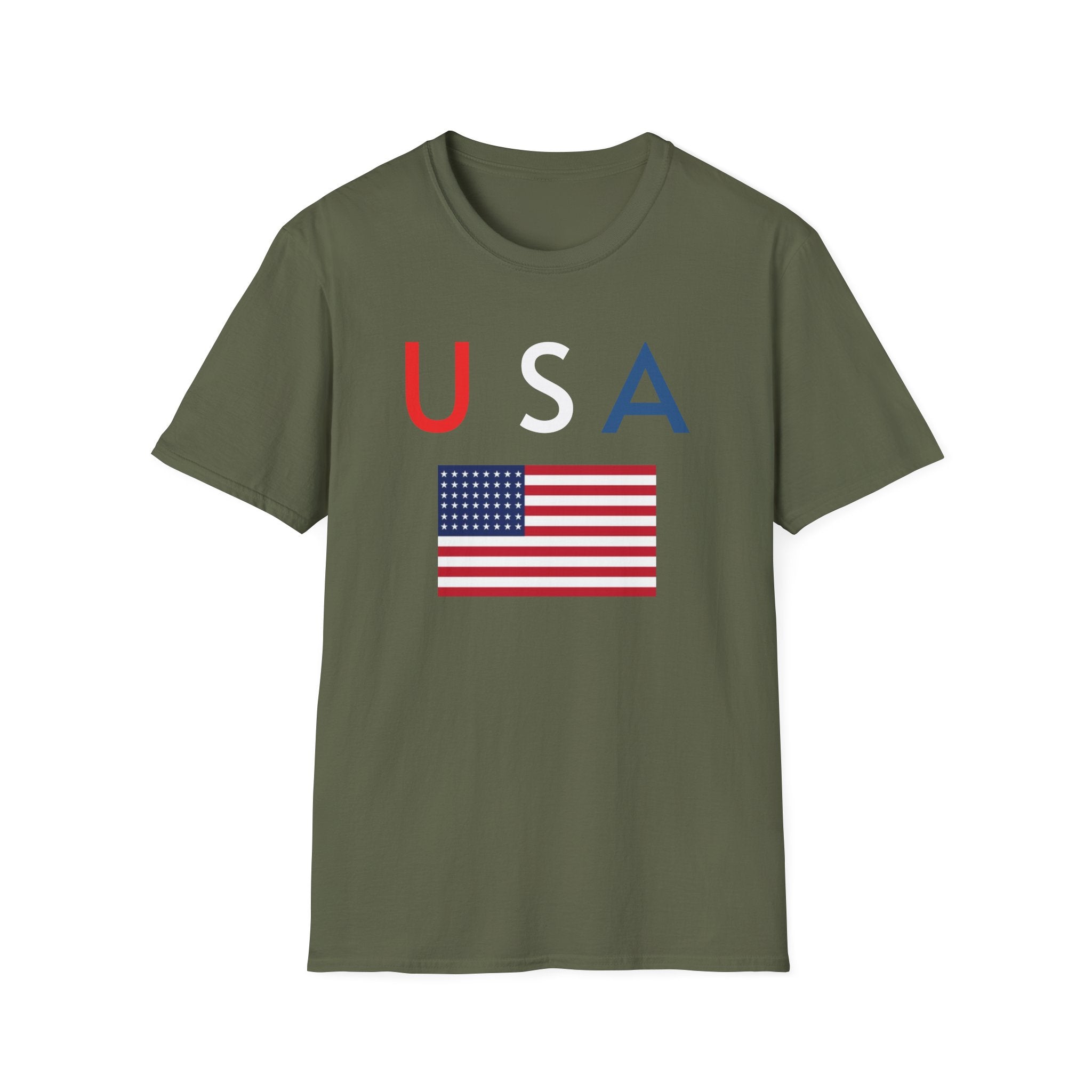 USA Flag Tee — Patriotic U A Graphic T-Shirt