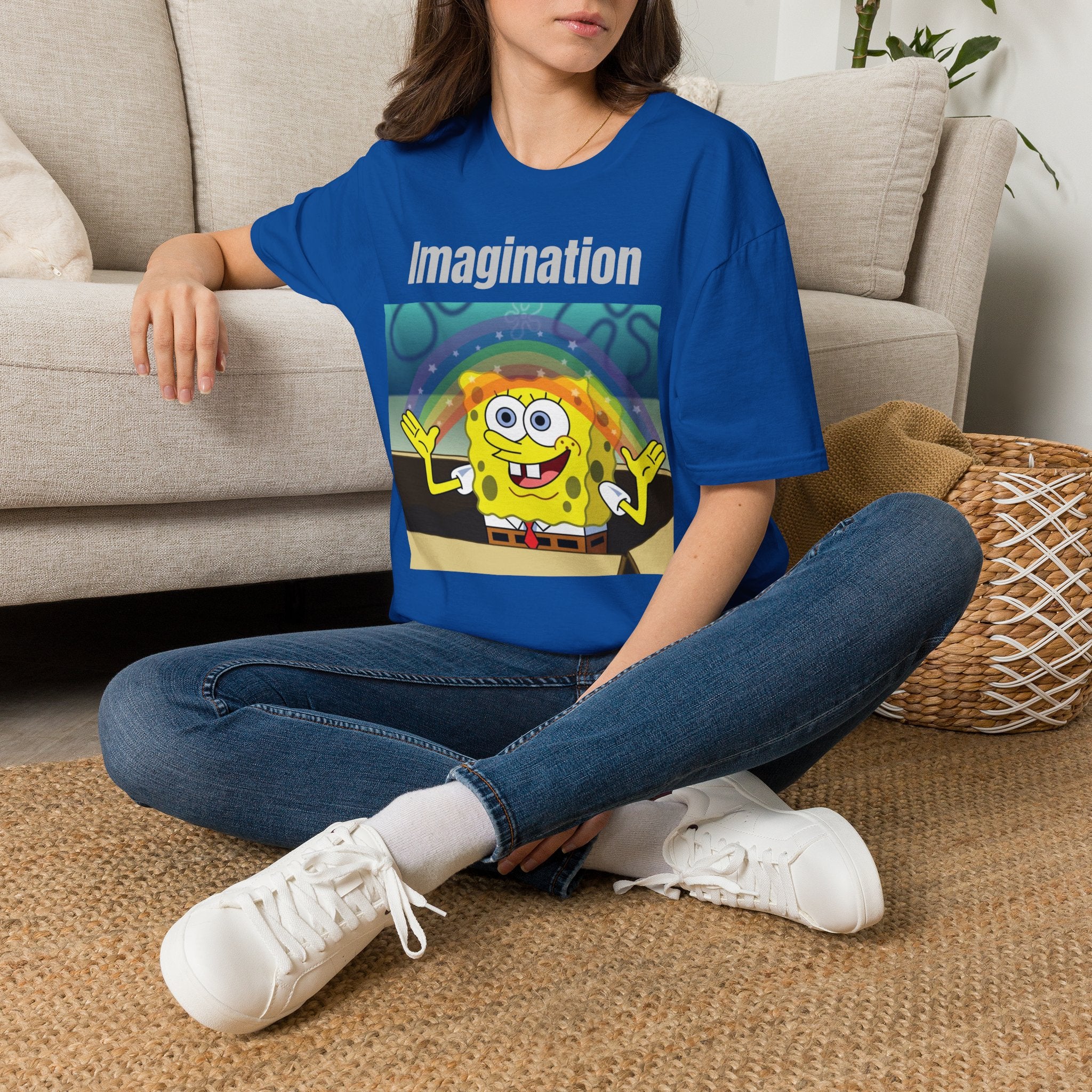Imagination SpongeBob T-Shirt — Rainbow Cartoon Graphic Tee