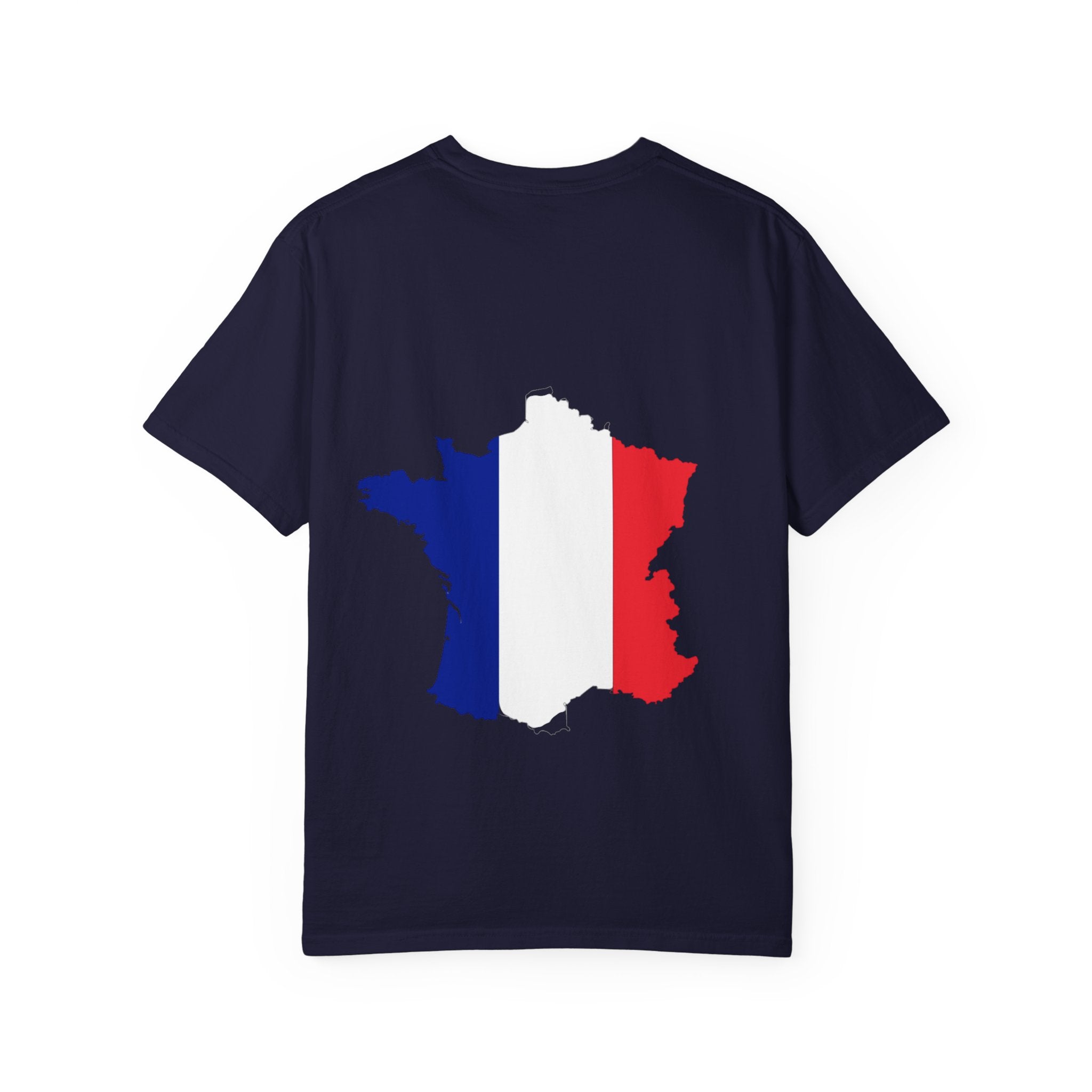 France Flag T-Shirt — Tricolore Map & FR CE Graphic
