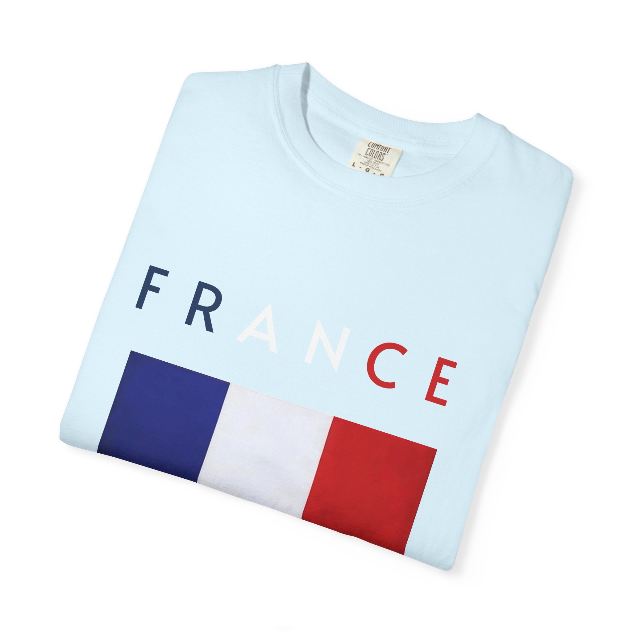France Flag T-Shirt — Tricolore Map & FR CE Graphic