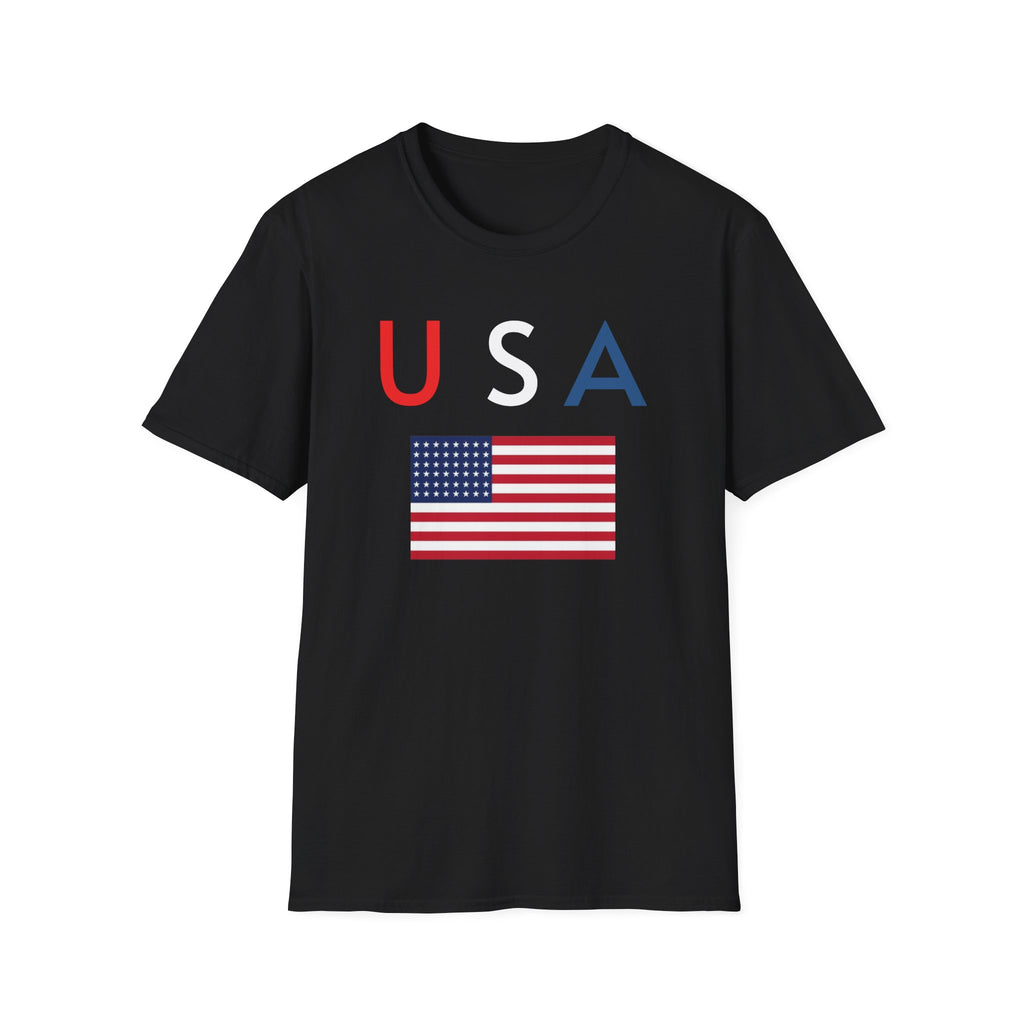 USA Flag Tee — Patriotic U A Graphic T-Shirt