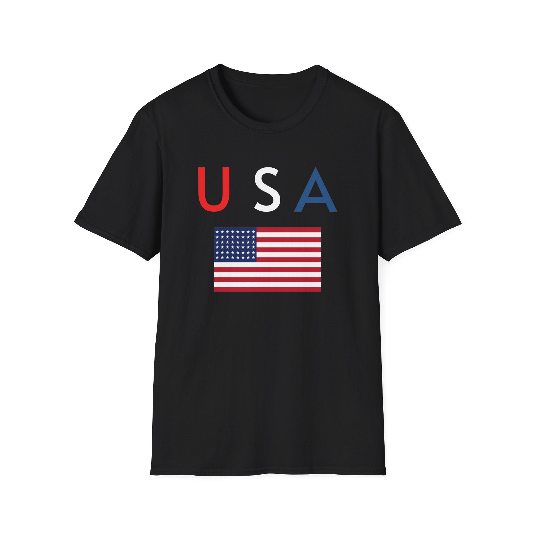 USA Flag Tee — Patriotic U A Graphic T-Shirt